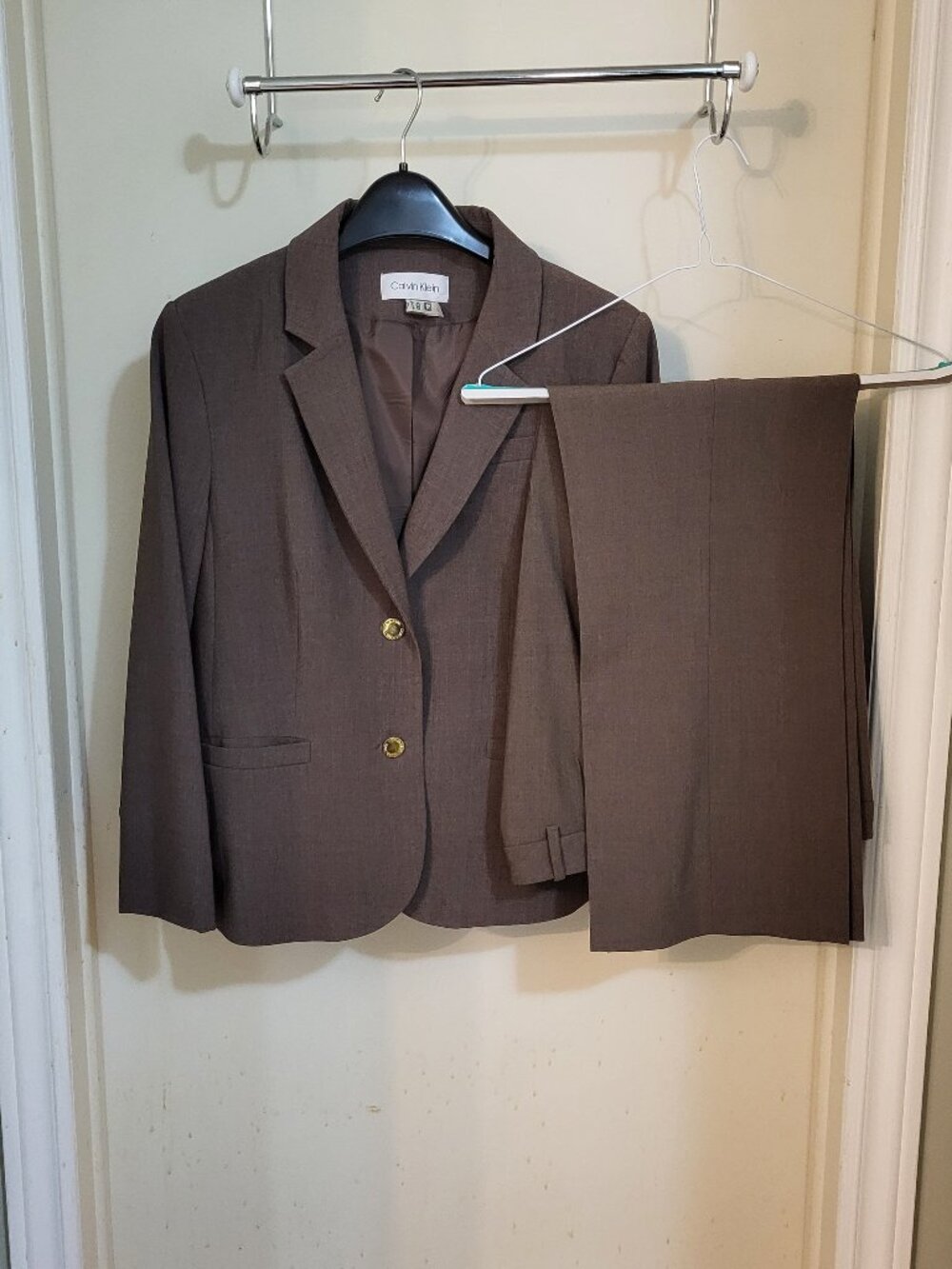 Calvin Klein 2 Pcs - Jacket & Pant Suit - Jacket Size 14 & Pants Size 10.